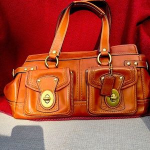 Coach Legacy Whiskey Leather Satchel F13130